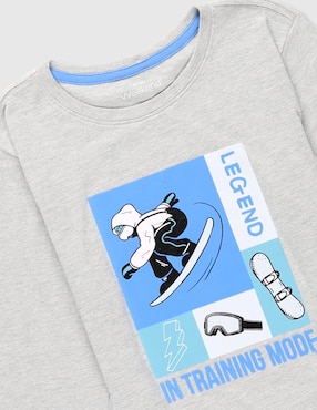 Playera Weekend manga larga para niño