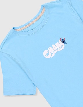 Playera Disney Dtr stitch managa corta para niño