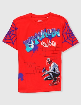 Playera Marvel Dtr Spider Man Miles Morales manga corta para niño