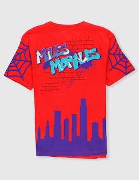 Playera Marvel Dtr Spider Man Miles Morales manga corta para niño