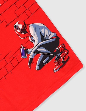 Playera Marvel Dtr Spider Man Miles Morales manga corta para niño
