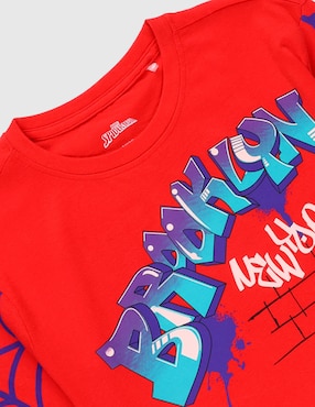 Playera Marvel Dtr Spider Man Miles Morales manga corta para niño