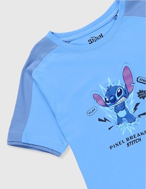 Playera Disney Dtr Stitch manga corta para niño