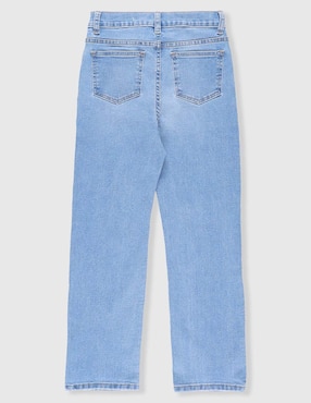 Jeans straight Weekend lavado stone wash para niño