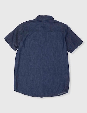 Camisa casual Weekend de mezclilla manga corta para niño