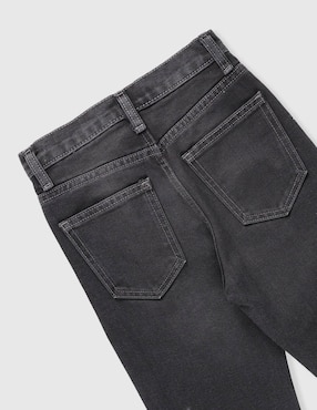 Jeans straight Weekend lavado obscuro para niño