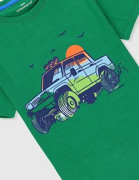 Playera Weekend manga corta para niño