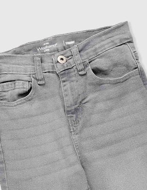 Jeans straight Weekend lavado obscuro para niño