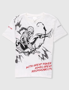 Playera Marvel DTR Spider-Man manga corta para niño