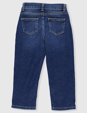 Jeans straight Weekend lavado obscuro para niña