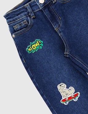 Jeans straight Weekend lavado obscuro para niña