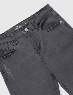 Jeans straight Weekend lavado obscuro para niño