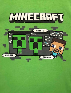 Playera Minecraft Minecraft manga corta para niño