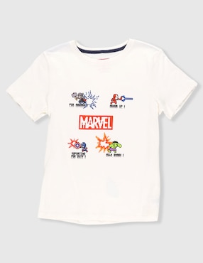 Playera Marvel Dtr Avengers manga corta para niño