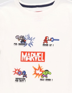 Playera Marvel Dtr Avengers manga corta para niño