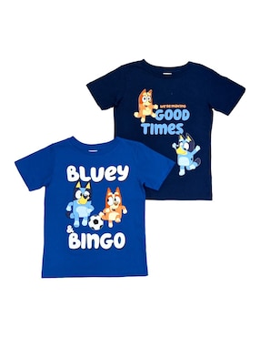 Set playera Bluey Bluey y Bingo manga corta para niño