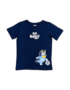 Playera Bluey Bluey manga corta para niño