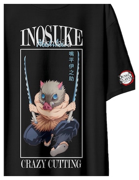 Playera Demon Slayer Inosuke Hashibira manga corta para niño