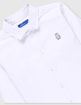 Camisa de vestir Weekend de algodón manga larga para niño