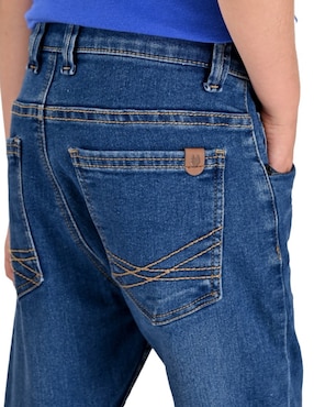 Jeans slim Yale 212373641 lavado whisker para niño