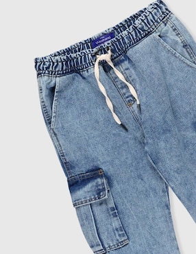 Jeans relaxed wide leg Weekend lavado claro para niño