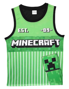 Playera Minecraft sin manga para niño