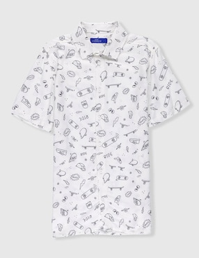 Camisa casual Weekend de algodón manga corta para niño
