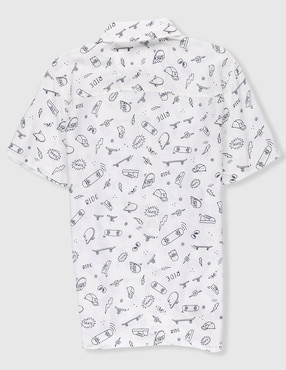 Camisa casual Weekend de algodón manga corta para niño