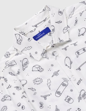Camisa casual Weekend de algodón manga corta para niño