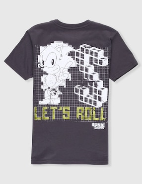 Playera Paramount Sonic Sonic The Hedgehog manga corta para niño