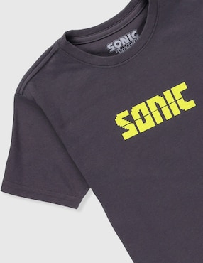 Playera Paramount Sonic Sonic The Hedgehog manga corta para niño