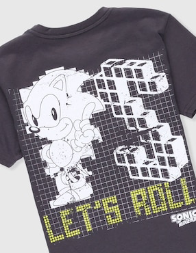 Playera Paramount Sonic Sonic The Hedgehog manga corta para niño
