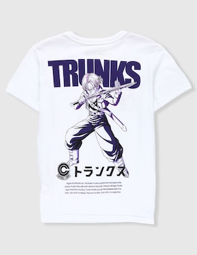Playera Tycoon Trunks Dragon Ball Z manga corta para niño