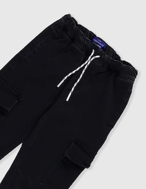 Jeans cargo relajado Weekend lavado obscuro para niño