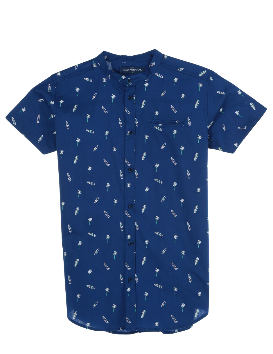 Camisa casual de algodón manga corta para niño 1