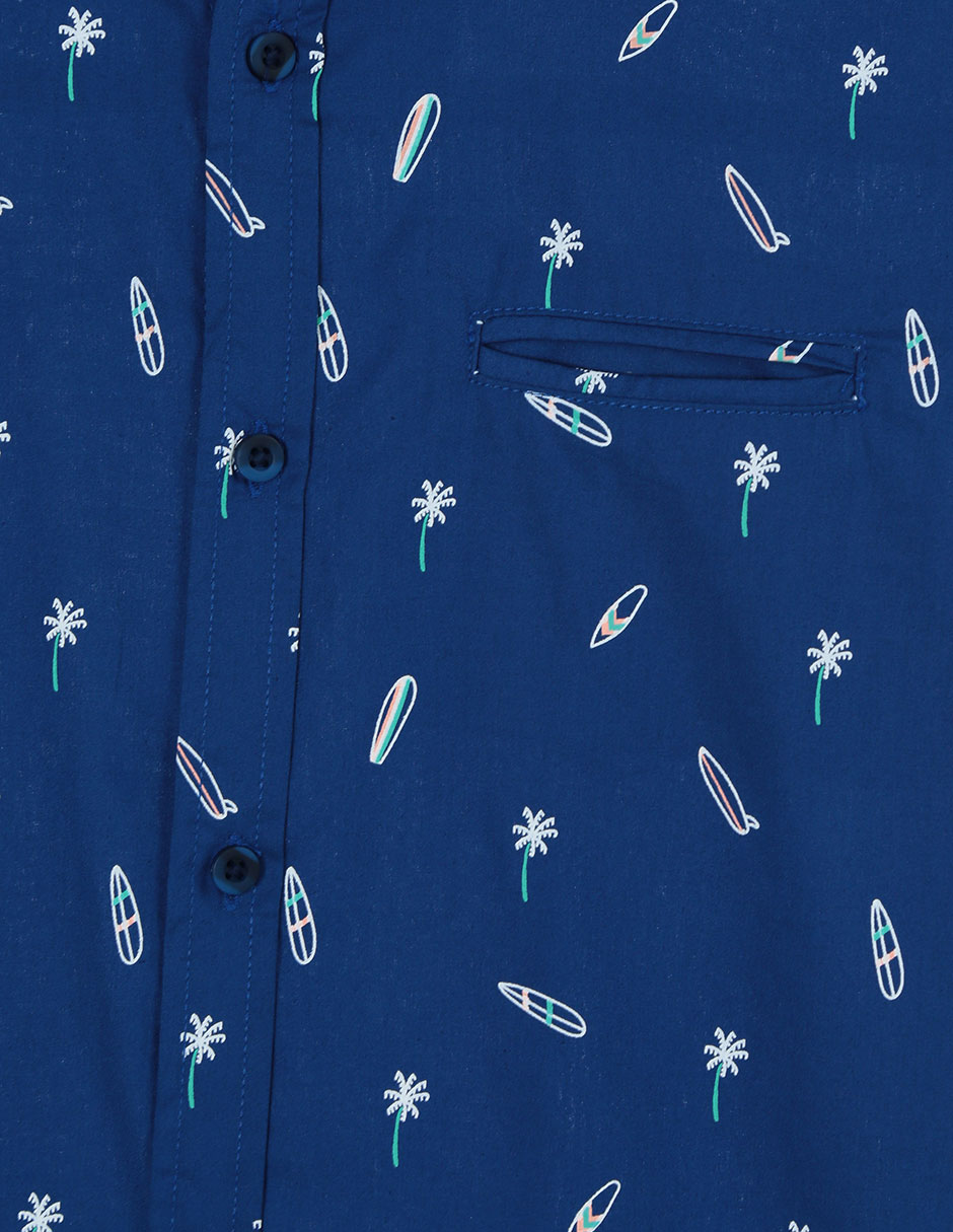 Camisa casual de algodón manga corta para niño 3