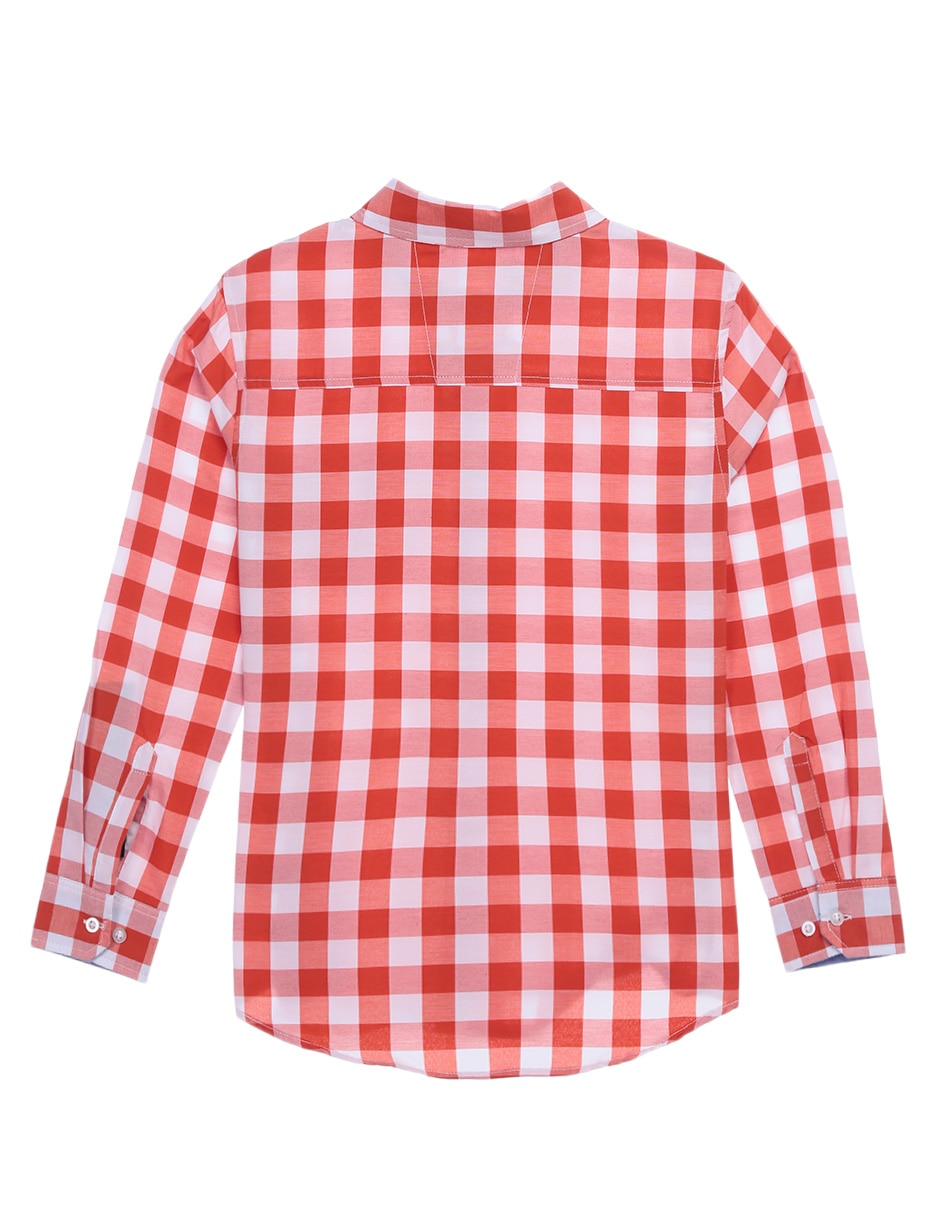 Camisa casual de algodón manga larga para niño 3
