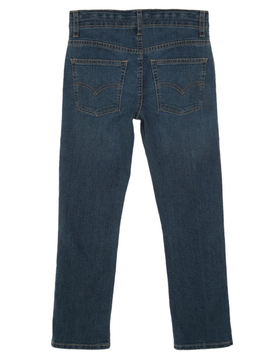 Jeans slim lavado obscuro para niño 2