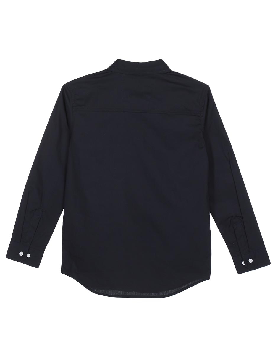 Camisa casual de algodón manga larga para niño 2