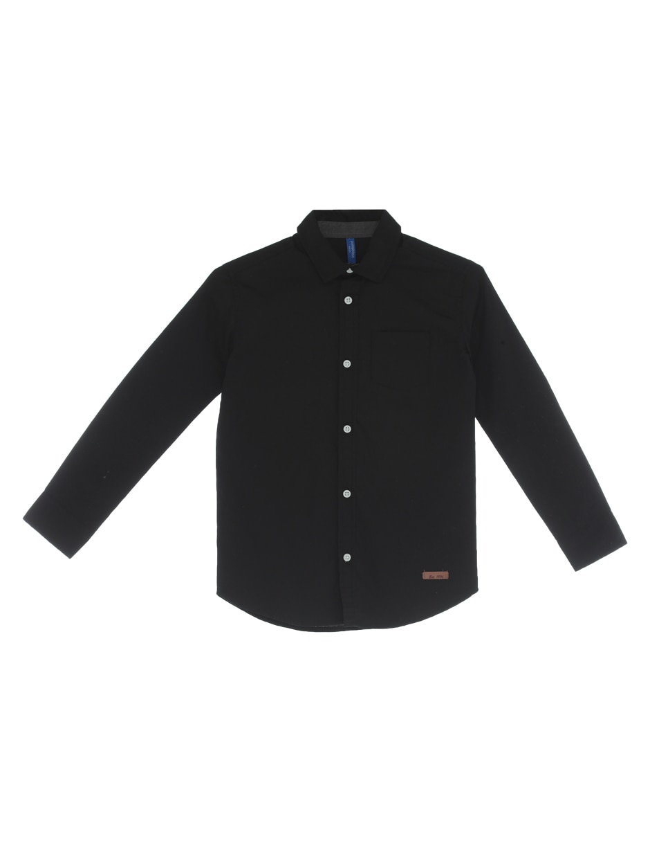 Camisa casual de algodón manga larga para niño Camisa casual de algodón manga larga para niño