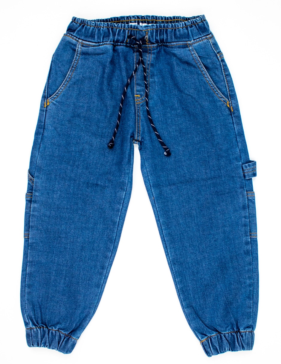 Jeans jogger straight deslavado para niño Jeans jogger straight deslavado para niño