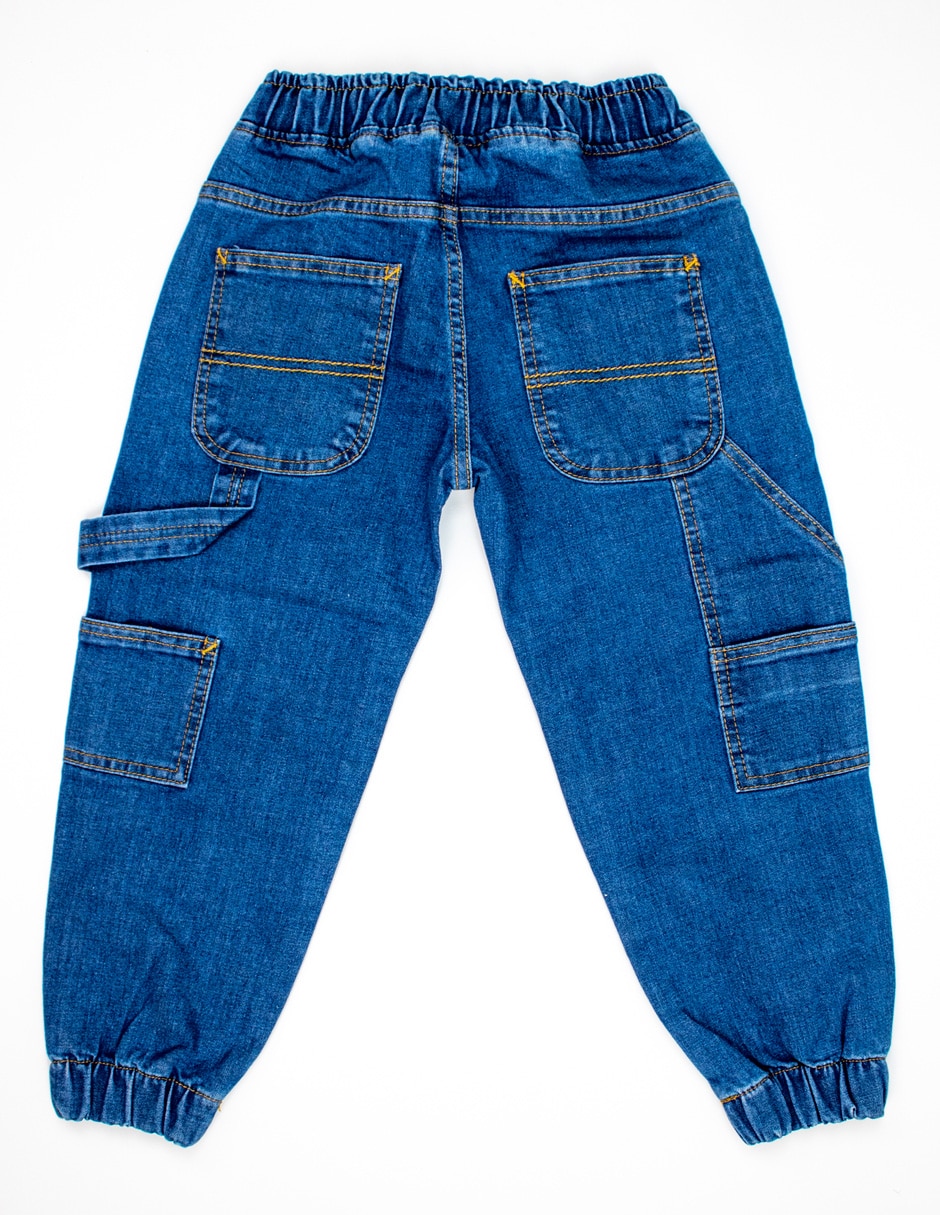 Jeans jogger straight deslavado para niño 2