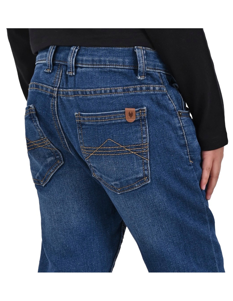 Jeans slim lavado medio para niño 4