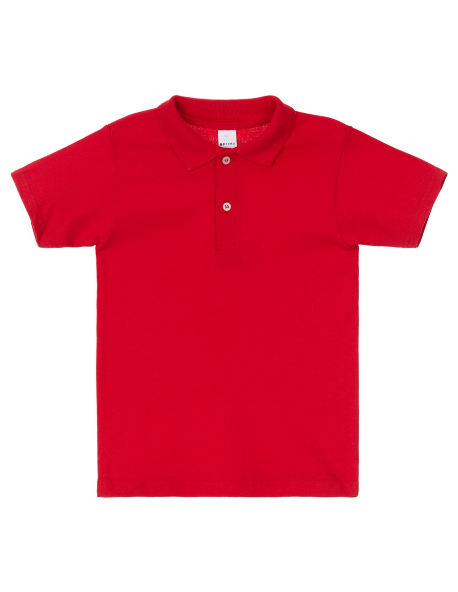 Playera tipo polo de algodón para niño 1