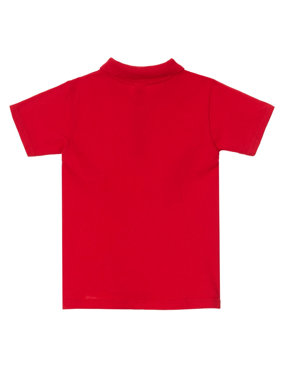 Playera tipo polo de algodón para niño