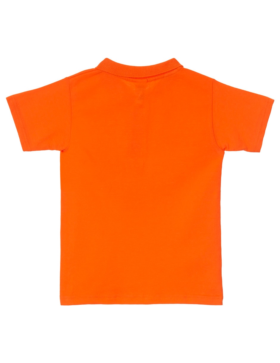 Playera tipo polo de algodón para niño