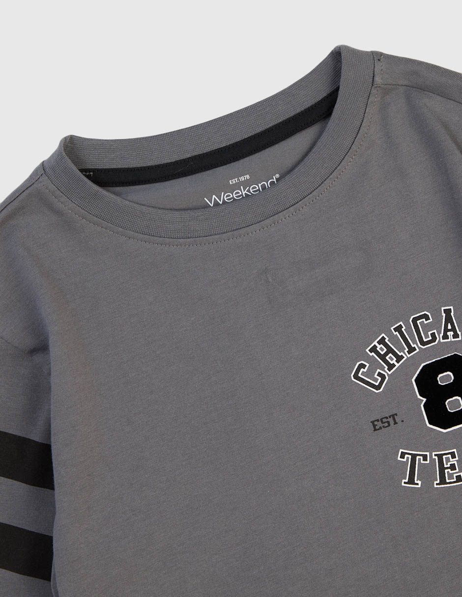 Playera manga larga para niño