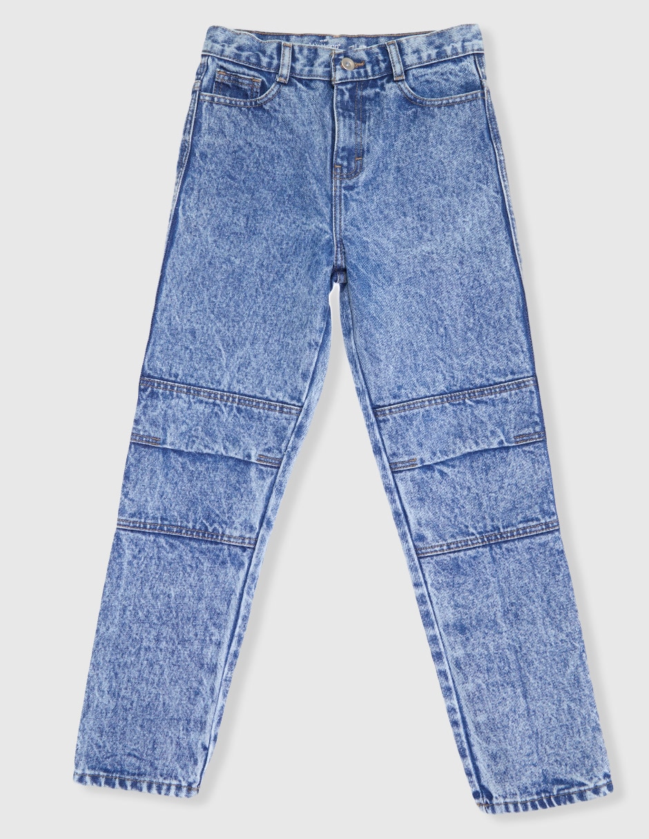Jeans slim lavado bitono para niño