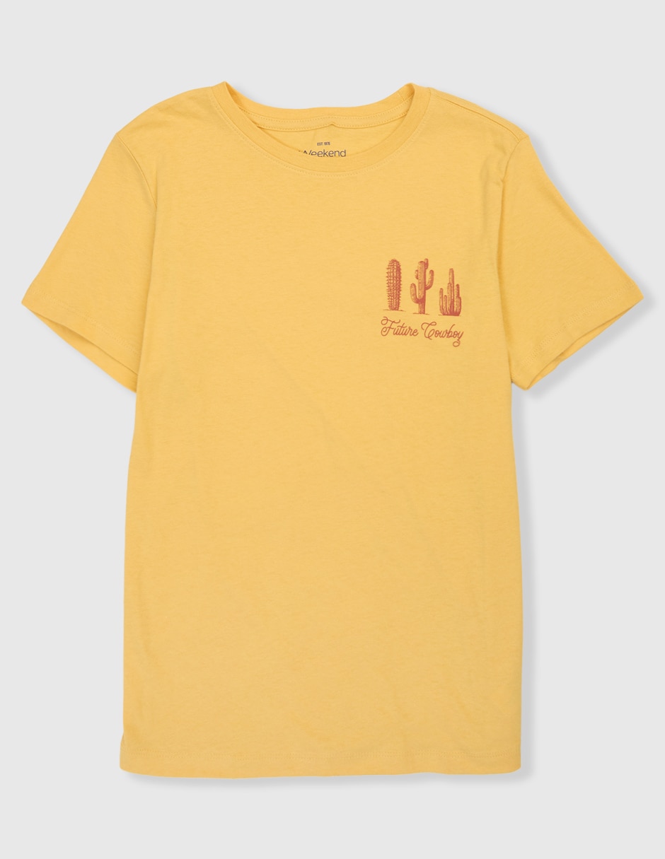 PLAYERA WEEKEND, 6, MOSTAZA ESPECIADO L