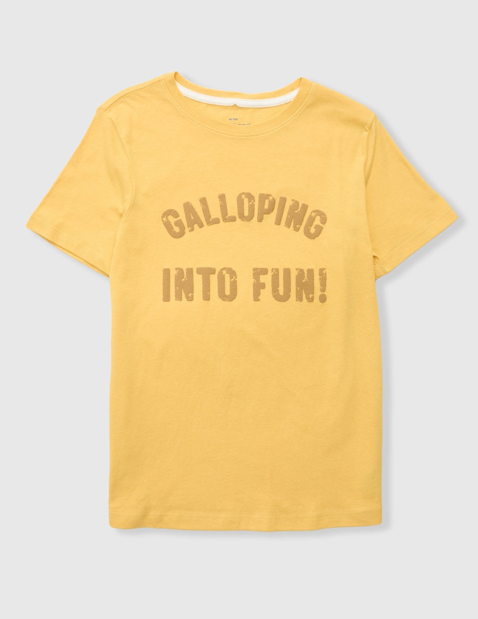PLAYERA WEEKEND, 6, MOSTAZA ESPECIADO L